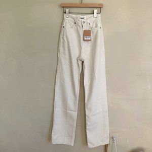 NWT Reformation Fior Di Latte White Wilder High Rise Wide Leg Jeans SZ 24